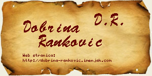 Dobrina Ranković vizit kartica